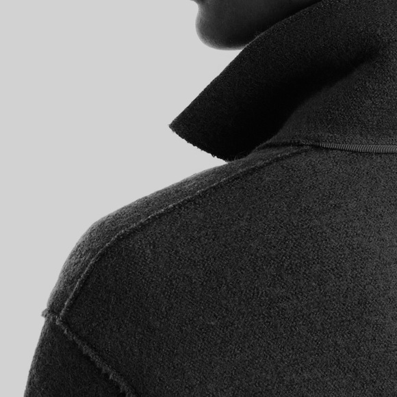 J Crew Boiled Wool Belted Sabrina Wrap Coat Black - Picture 5 of 11